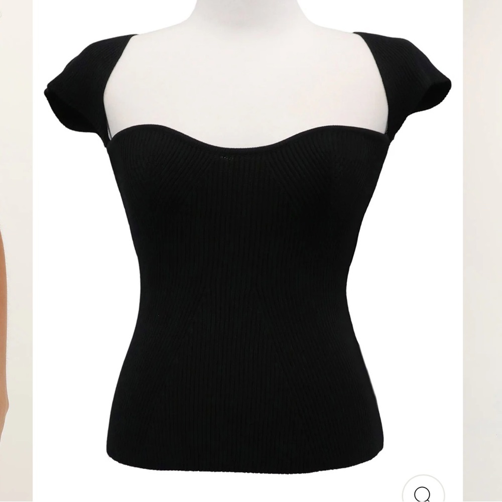 Storets Francesca Ribbed Bustier Top in S/M